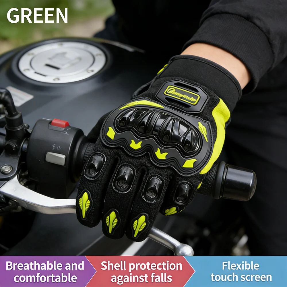 

Summer Motorcycle Riding Driving Gloves Touch Screen Anti-drop Glove Electric Road Offroad Motorcycles Accessories for Men Women