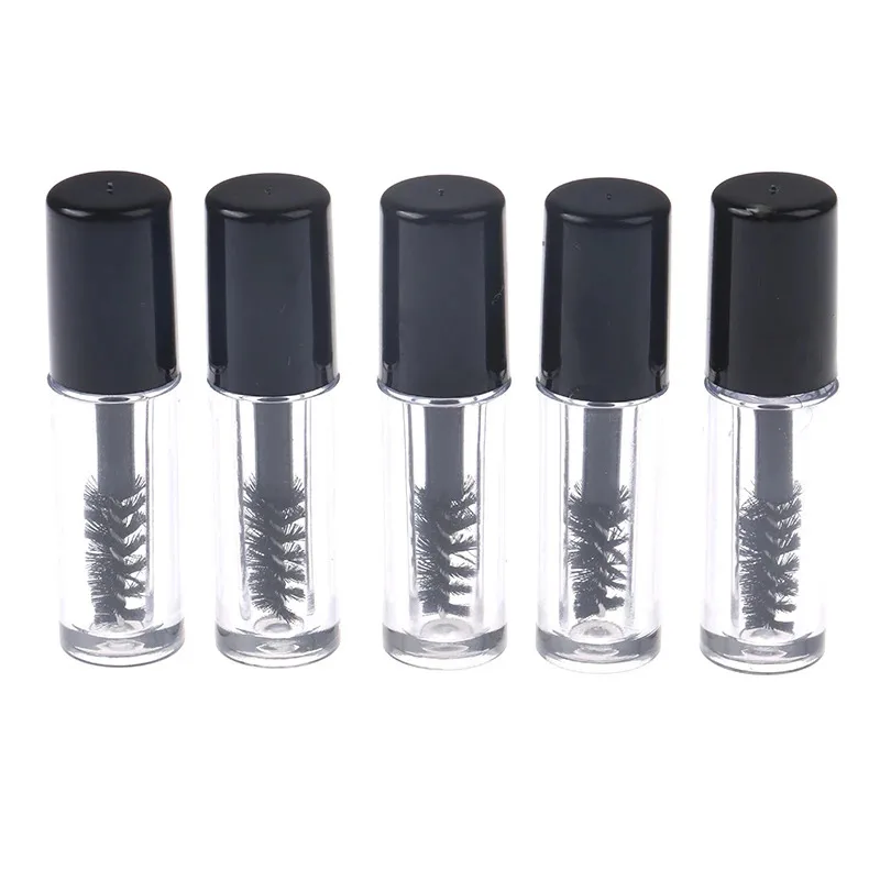 Nachfüllbare Leere Mascara-Tube mit Bürste - 0,8ml DIY Flüssigkeitsspenderflasche für 5-10 Anwendungen
