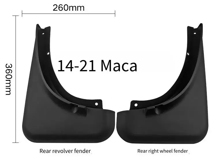 Брызговики для Porsche Macan 2014-2021 2016 2017 2018 2019 2020, брызговики на крыло, передние и задние брызговики, автомобильные аксессуары