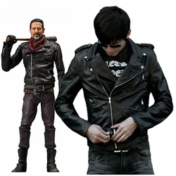 The Walking Dead Negan nero bianco PU giacca in pelle cappotto donna uomo Halloween Cosplay Costume Party inverno primavera autunno cappotto