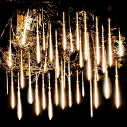 Eu/Us Plug Meteor Douche Lichtslingers Decor Vakantie Tuin Straat Buiten Bruiloft Kerstboom Led Meteoor Regenverlichting