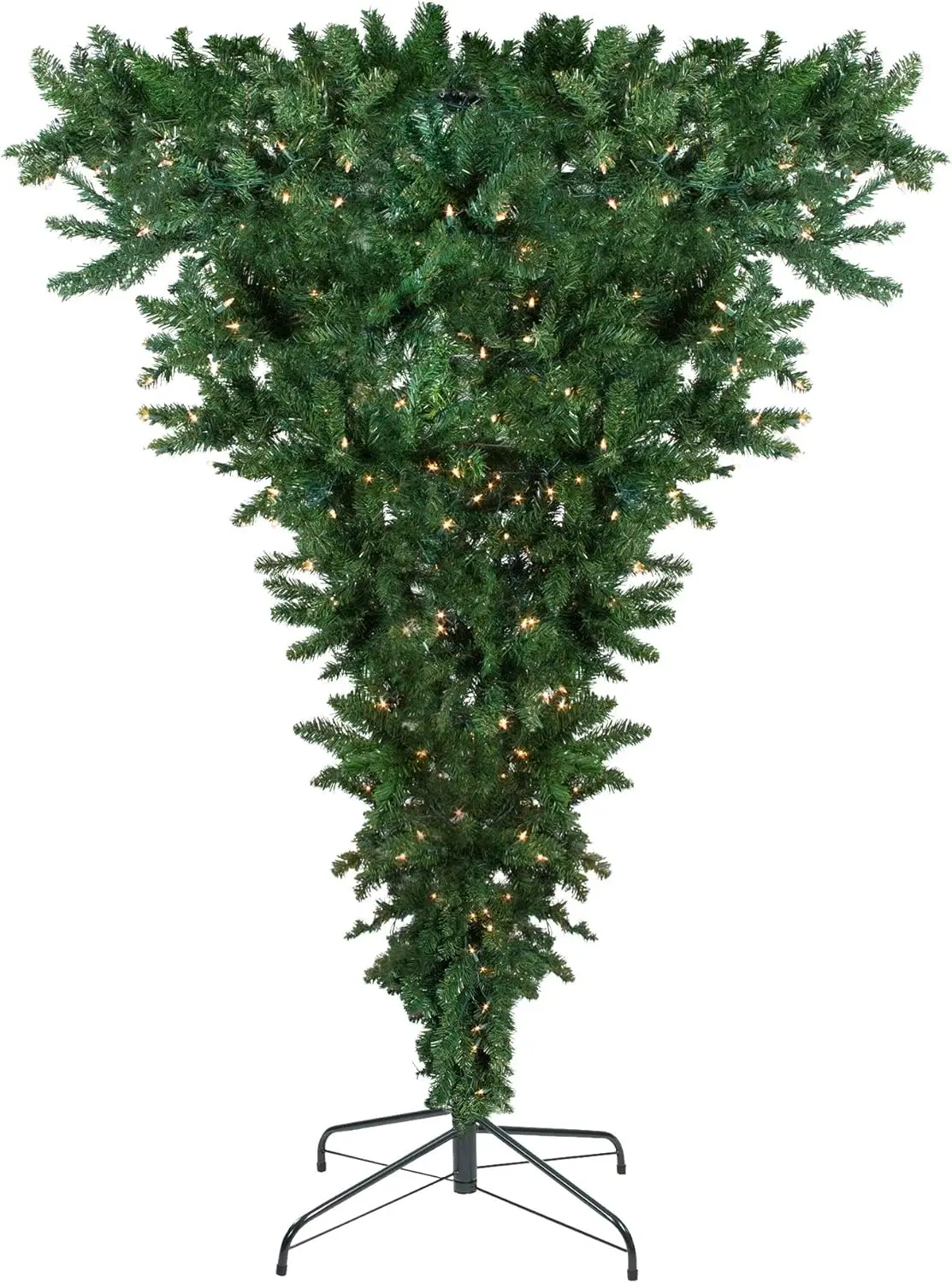 7.5' Pre-Lit Green Spruce Artificial Upside Down Christmas Tree - Clear Lights