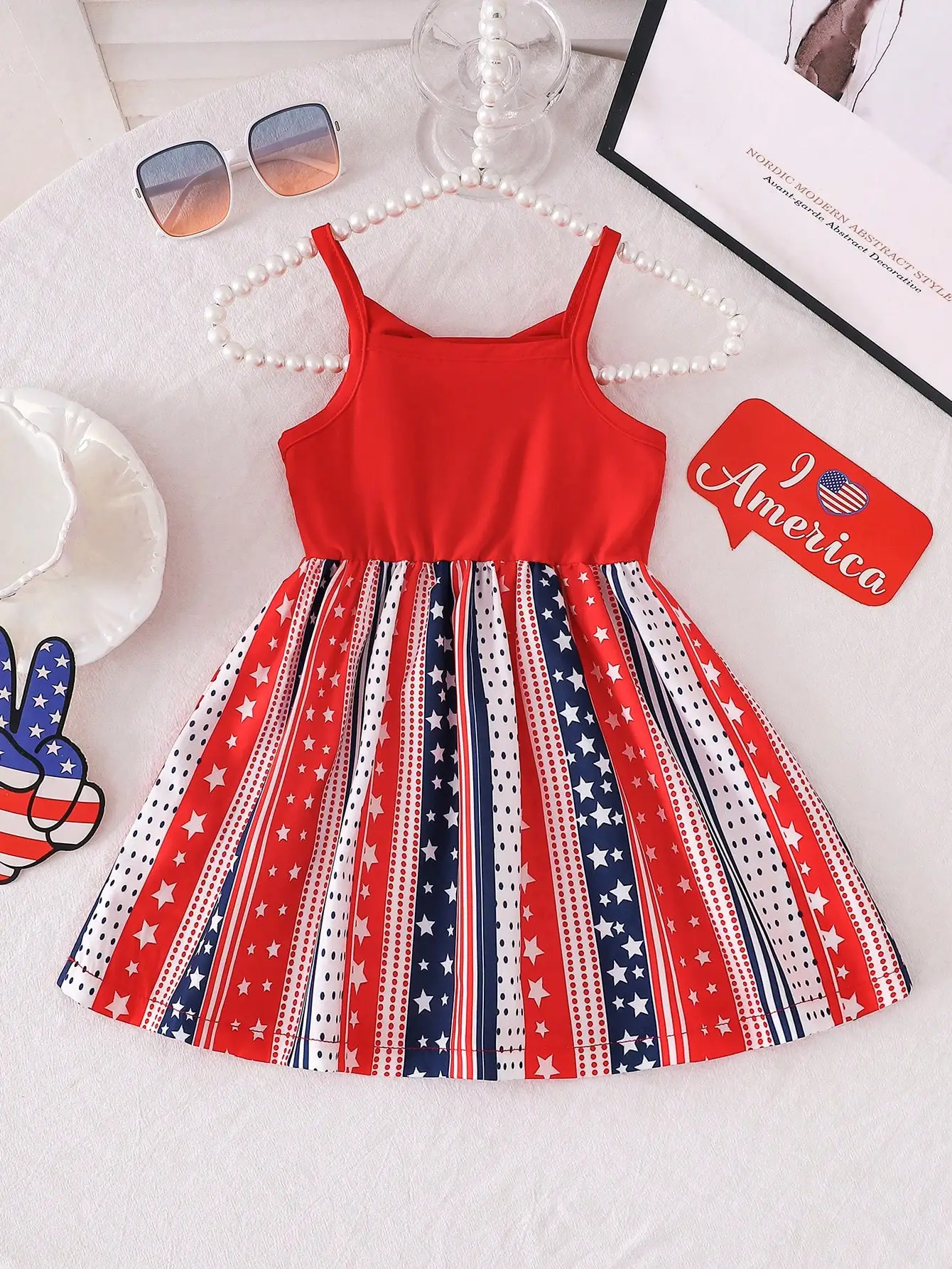 

Патриотическое платье с красно-бело-синими звездами и полосками, без рукавов, с бантом, мини-платье А-силуэта для женщин