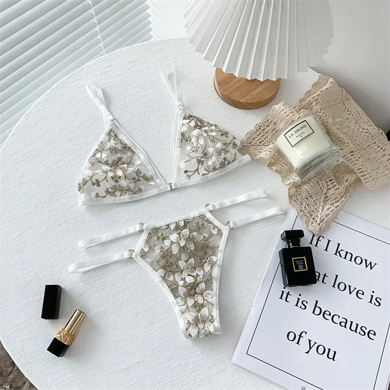 

new Seamless Underwear Backless Vest Sexy Bralette Lingerie Ultrathin Bra & Brief Sets Female Dropshipping Lace Bra Lingerie