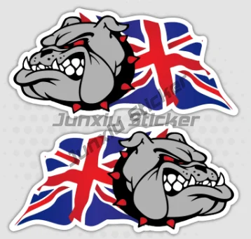 

British Bulldog Wavy Union Jack Car Van Lorry Self Adhesive Vinyl Sticker
