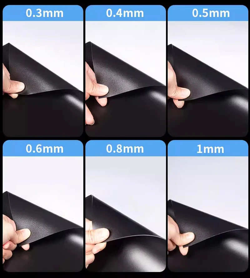 لوح من مادة البولي بروبيلين أبيض/أسود لوح بلاستيك PP متجمد 100x200 210x297 200x300 300x300 مللي متر سميك 0.3/0.4/0.5/0.6/0.8/1/1.5/2 مللي متر #6