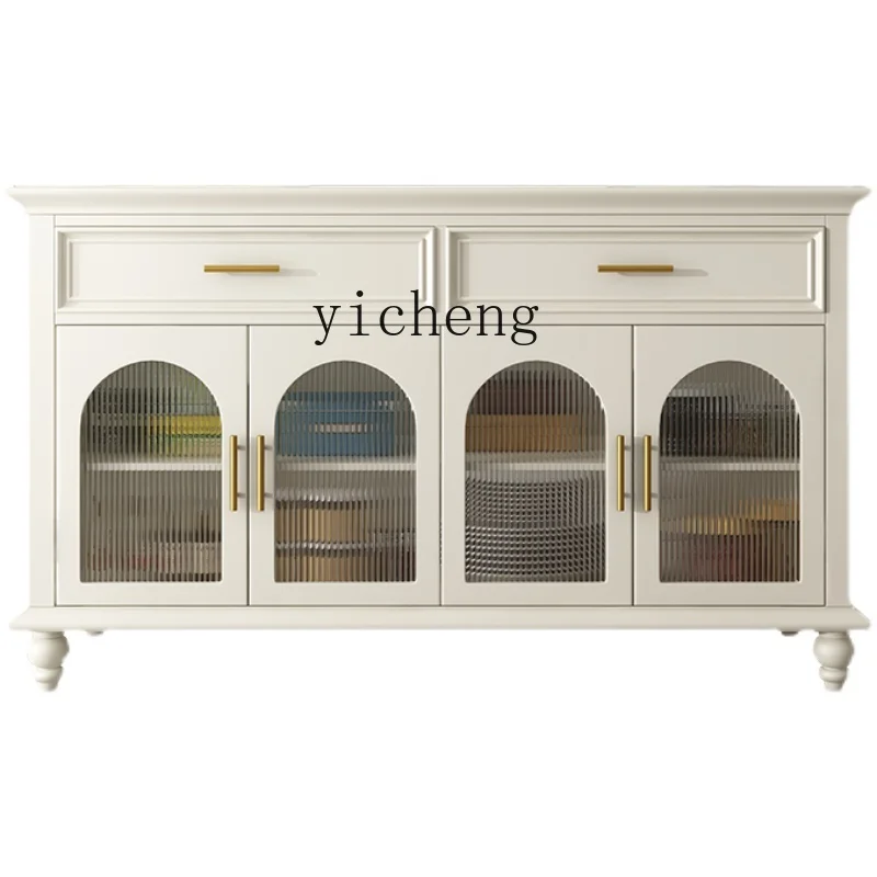 

ZK Sideboard Cabinet Simple and Light Luxury Household Cupboard Living Room Storage Storage Glass Storage Side Cabinet