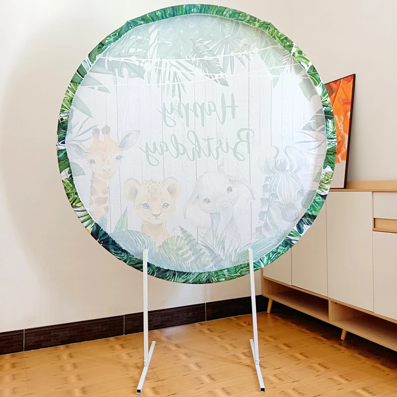 Metal Background Cover Stand Round Heightened Iron Arch Balloon Stand Birthday Party Baby Shower Background Decoration Stand