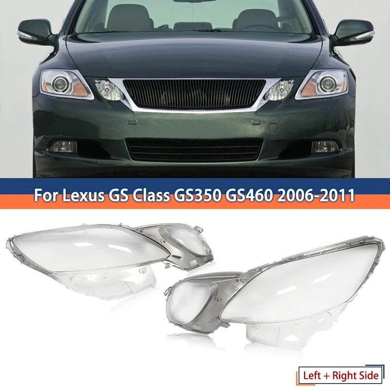 Car Headlight Lens Cover Head Light Lamp Shade Shell Auto Shell Cover For Lexus GS300 GS430 GS450 2006-2011