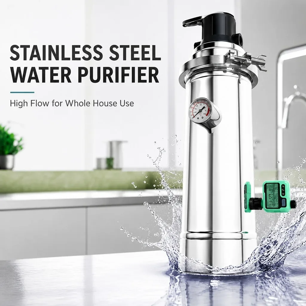 Wholesale Stainless Steel Water Filter 0.01 Micron PVDF Ultrafiltration Membrane Runxin Control Valve Direct Drinking Purifier