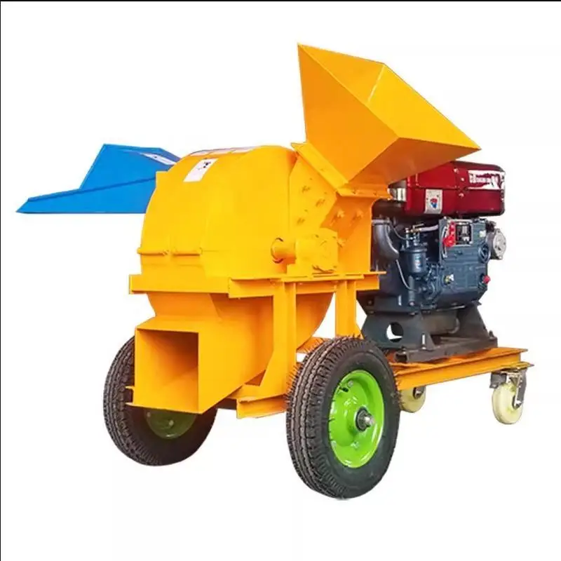 #Diesel Agricultural Wood Crusher Mobile Diesel Wood Crushers Straw Leaves WOOD CHIPPER Machine