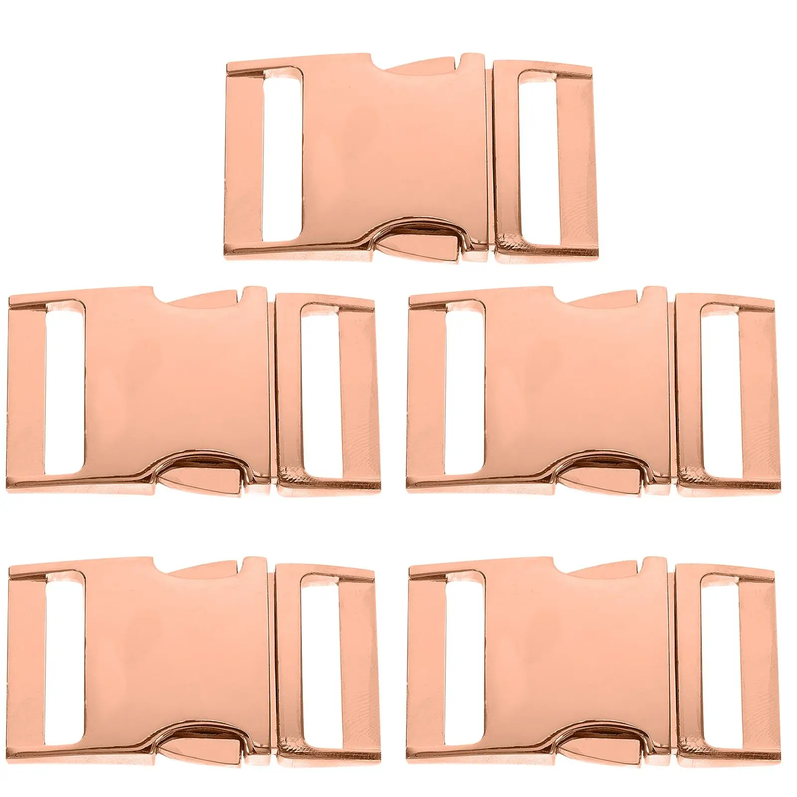 

5Pcs Metal Buckles Replacement Electroplated Luggage Backpack Side Release Bag Durable Sturdy Reusable Bright Gloss Simple