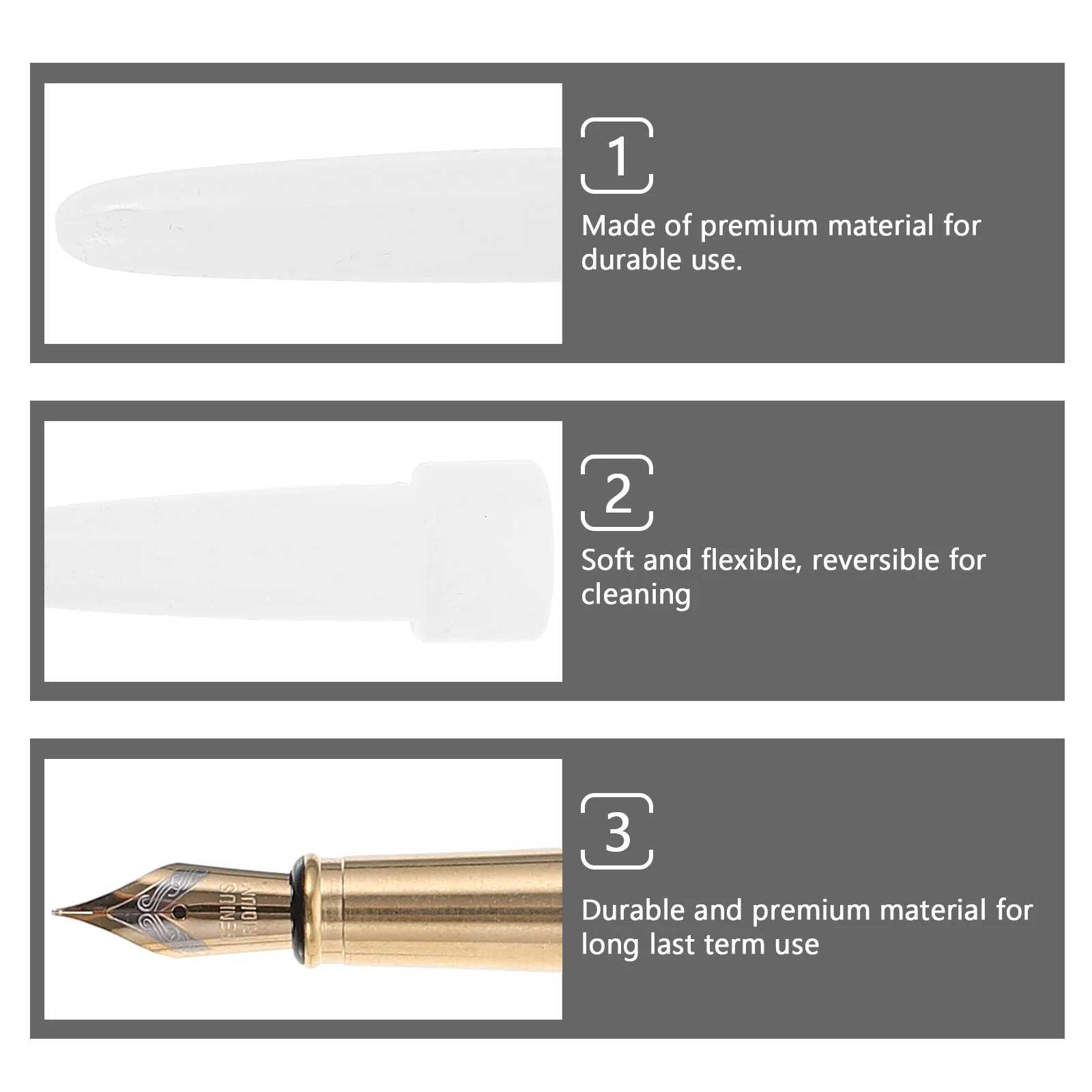 

1Set Fountain Pen Shaped Mold Made of Premium Silicone Sturdy Lightweight Non-Stick Surface Perfect for DIY Pen Making Craft