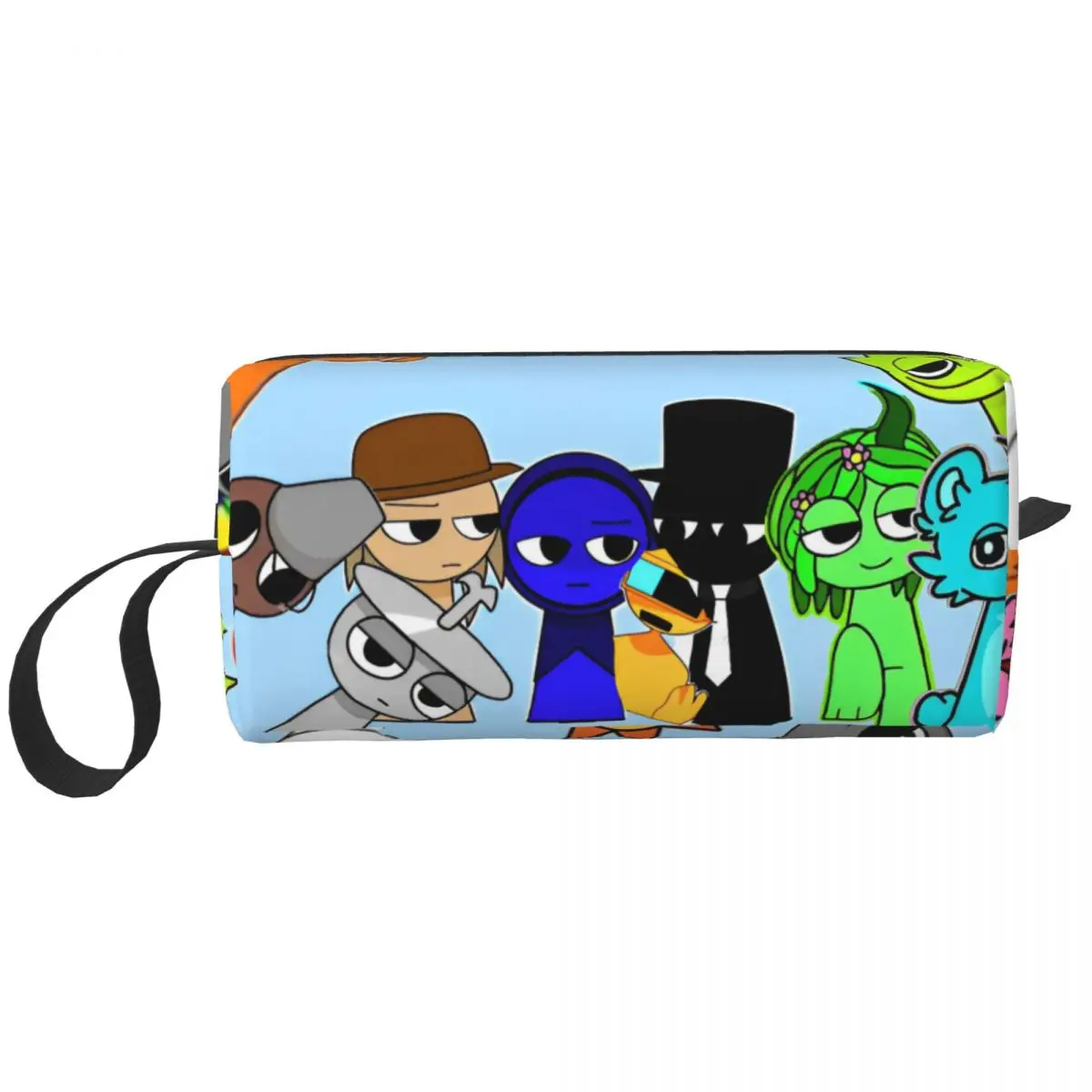 

Sprunki Incredibox Game Makeup Bag Large Cosmetic Bag Men Women Toiletry Bags Storage Pouch Bag