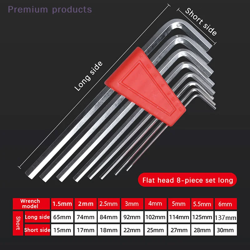 8pcs Easy To Carry In The Pocket Allen Wrench Metric Wrench Inch Wrench L Wrench Size Allen Key Short Arm Tool Set