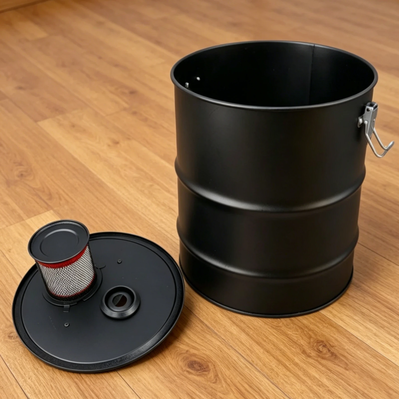 Dust Separator Barrel Floor Nozzle Dust Collection Barrel Workshop Accessory Carry Handle Side Latches for Grinding