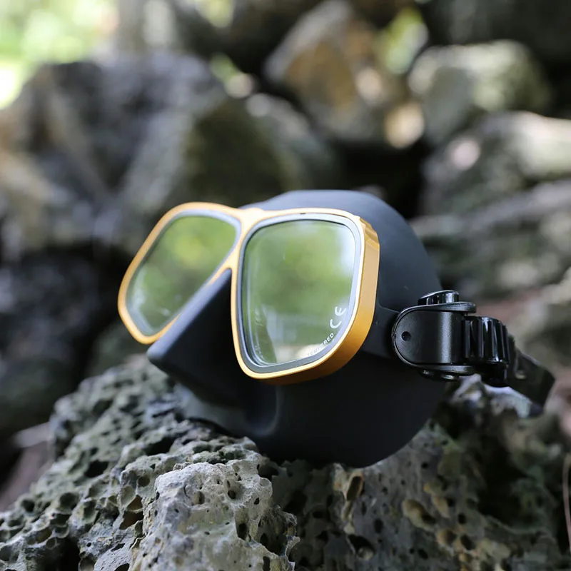 

【New】JUNHAINS New Free Diving Mask Low-Capacity Aluminum Alloy Frame Wet Breathing Tube Snorkel Set For Free Diving Snorkeling