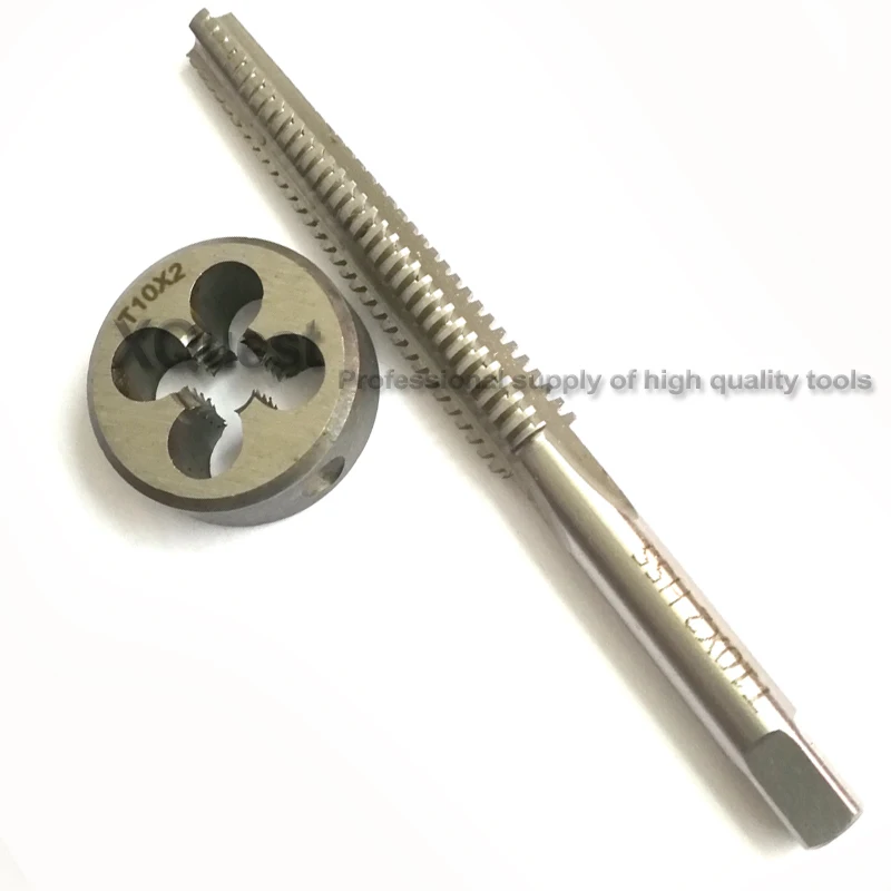 2PCS Metric Trapezoidal thread tap and Die set Tr10 TR10X2 TR10X3 T Left hand TR screw taps Round dies T10 T10X2 T10X3