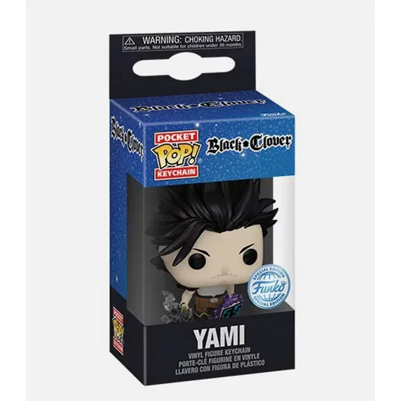 

Карманный брелок Funko POP в стиле поп, черный клевер YAMI, виниловая фигурка, специальное издание, подвеска, брелок, игрушки для детей, подарок