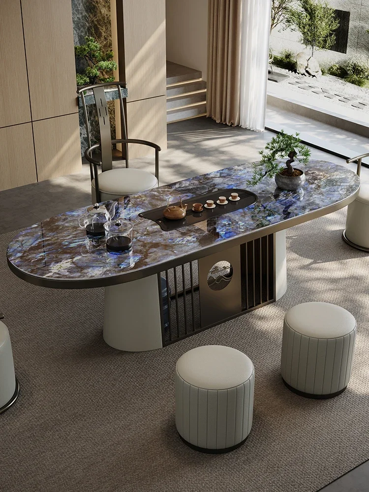 Rock tea table set high-grade atmosphere, modern and advanced office tea table and chair combination