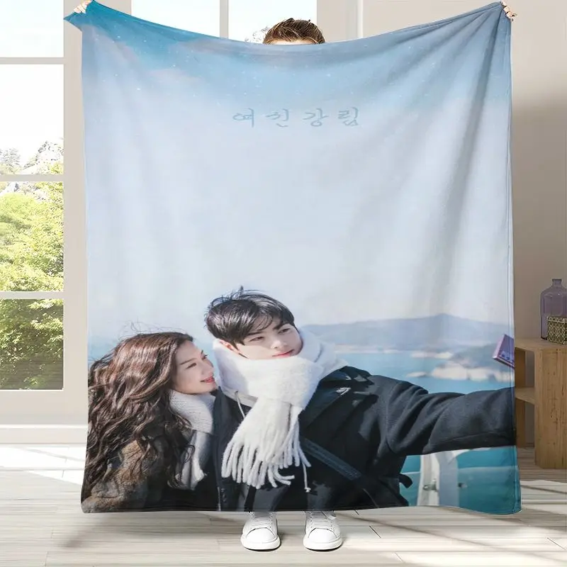 True Beauty Hwang in Youp Cha EunWoo Flannel Blanket,Ultra Soft Warm Plush Throw for Home Bedroom Bed Sofa Cover Camping Picnic