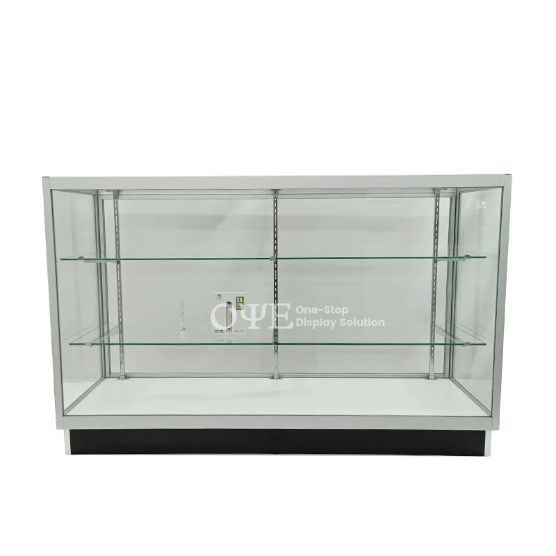 

Customized product、2024 Hot selling Full glass Showcase Glass Display Cabinets hookah retail display vitrine displa