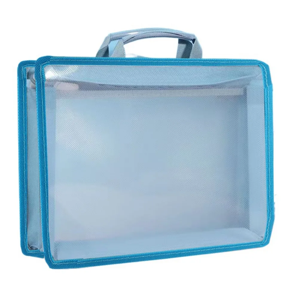 

Прозрачная сумка большой емкости формата А4, водонепроницаемая утолщенная сумка-тоут из саржи, 2-слойная пластиковая сумка-органайзер на молнии, книга