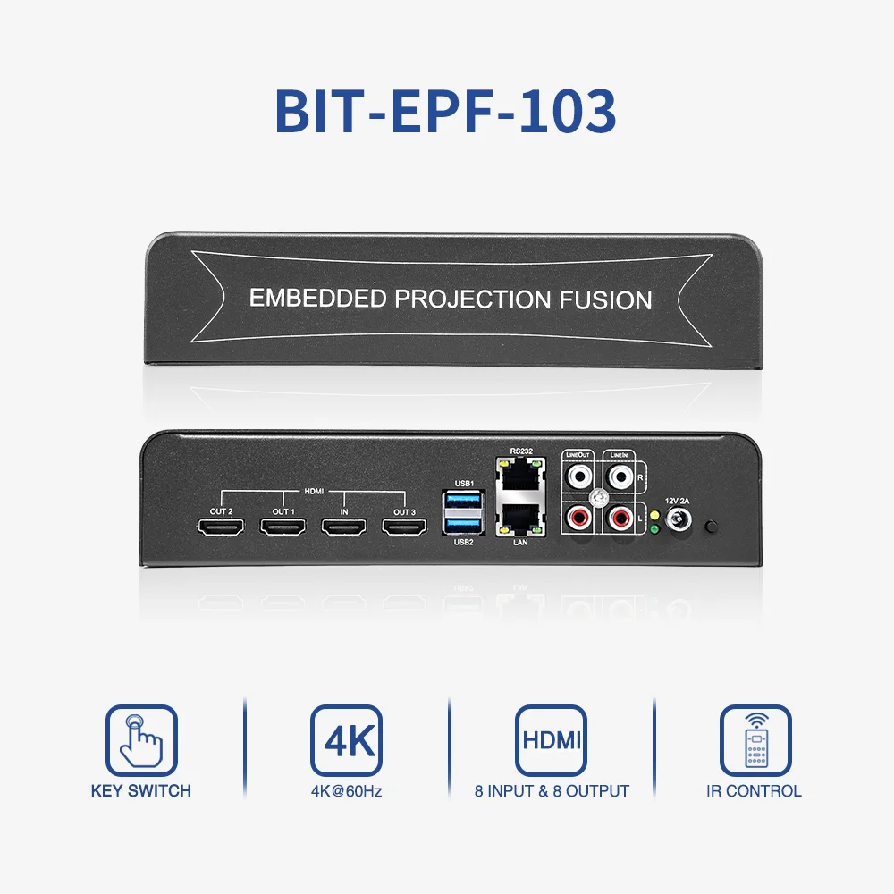 BIT-EPF-103 1 HDMI in 3 HDMI Out 64G Storage Industrial Grade 1x3 1x2 1x1 Video Processor Embedded Projection Fusion Server