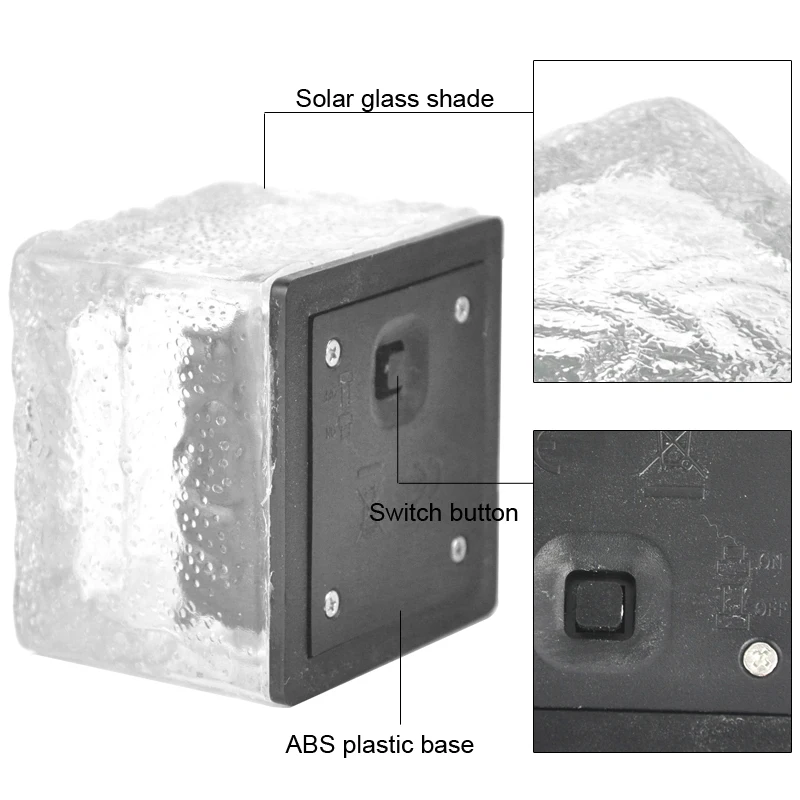 Led พลังงานแสงอาทิตย์ไฟสนามหญ้าลานกลางแจ้งโคมไฟกันน้ำ Villa Garden ตกแต่งสนามหญ้าระเบียงระเบียงรูปแบบ Home ฝังโคมไฟ