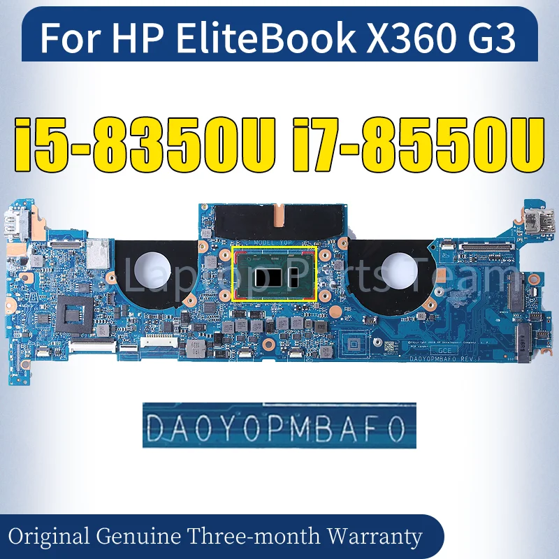 DA0Y0PMBAF0 For HP EliteBook X360 G3 Laptop Mainboard SR3L9 i5-8350U SR3LC i7-8550U L31865-001 Notebook Motherboard 100％ Tested