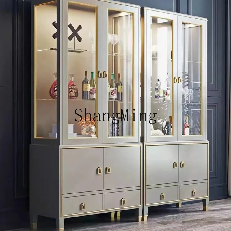 

FG Wine Cabinet Living Room Sideboard High-end Display Storage Cabinet Bookshelf Integrated