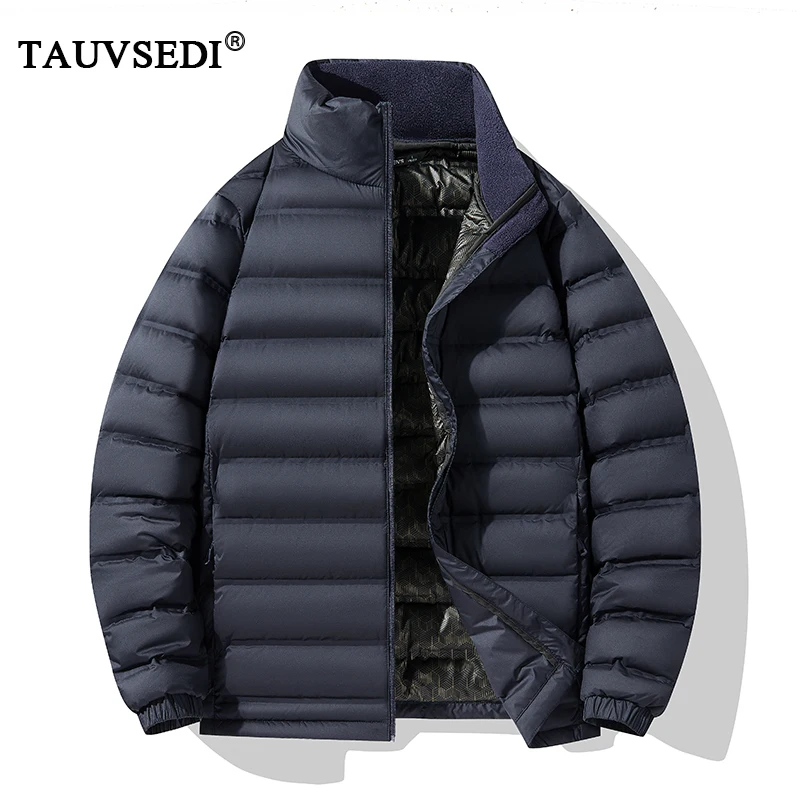 

Winter Men Padded Stand Collar Casual Parkas Coats Man Solid Duck Down Windproof Puffer Parka Male Overcoat Parka Plus Size 8XL