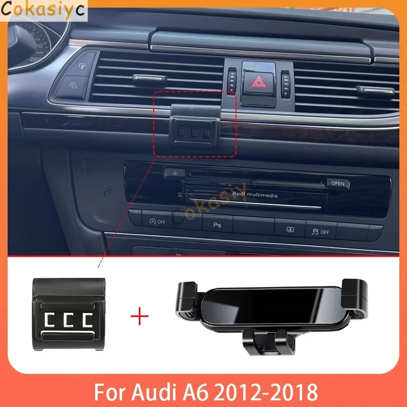 

Phone Holde Car For Audi A6 S6 C7 2012 - 2018 Mobile Support Special Fixed Bracket GPS Base Mount Stand Interior Accessories