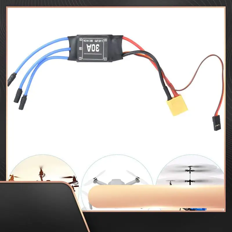 

4 шт. 2-4S 30A RC бесщеточный ESC T Plug электрический регулятор скорости 5 В 2A для 2-4S Lipo батареи мультикоптера Quadcopter прочный