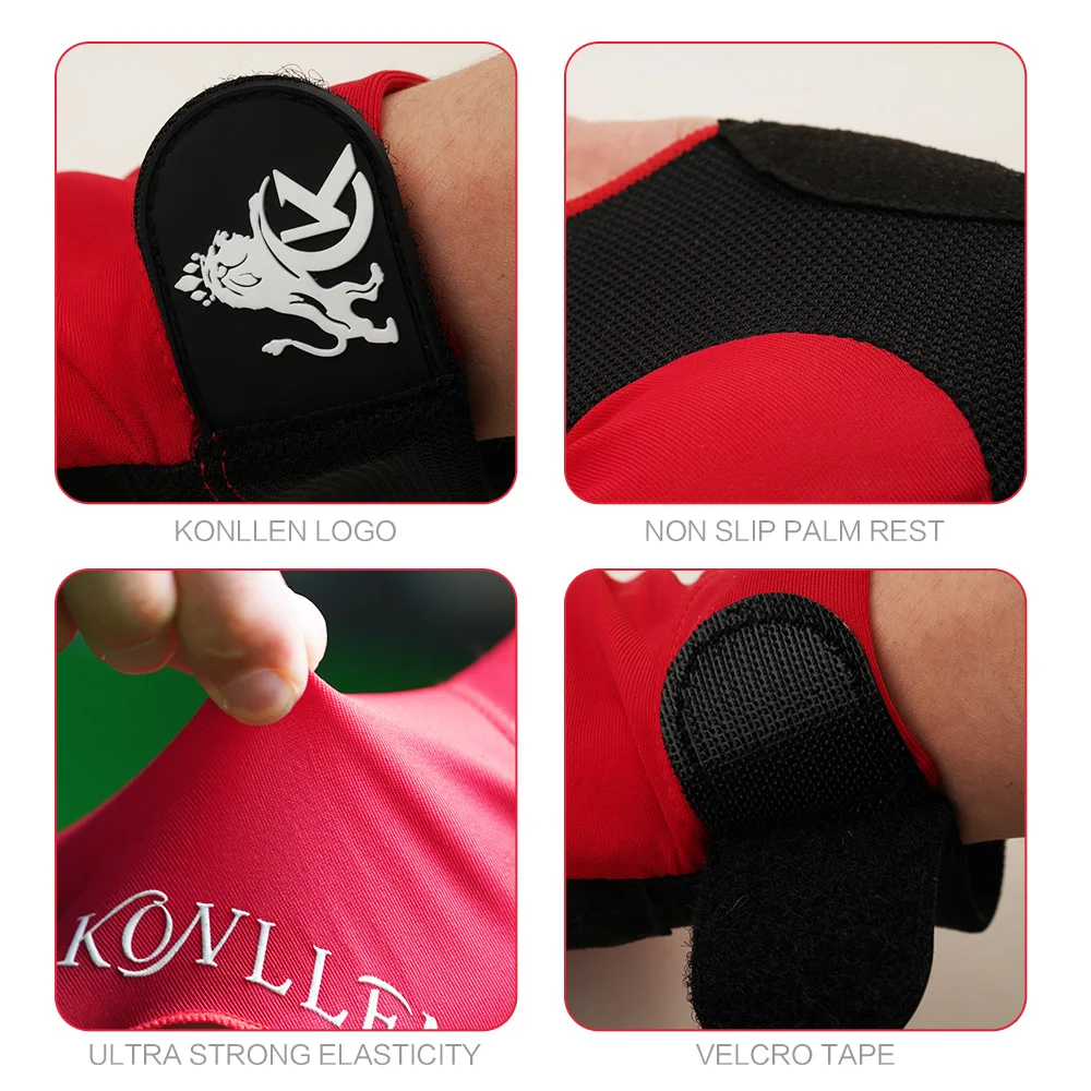 KONLLEN new Pool Glove Fingerless Gloves Left Hand Gloves Snooker Gloves Pool Cue/Carom Gloves Durable Billiards Accessories