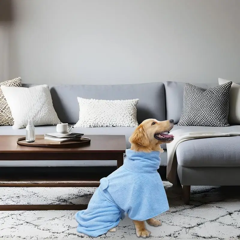 Pet Bath Robe For Dogs Bath Towel Microfibre Dog Bathrobe Absorbent Machine Washable Small To Large Dogs Bath Towel For Bathing