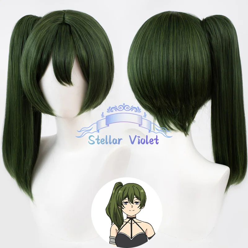 

Anime Sousou No Frieren Ubel Cosplay Wig Olive Green 50cm Ponytail Heat Resistant Synthetic Hair Halloween Anime Wigs + Wig Cap