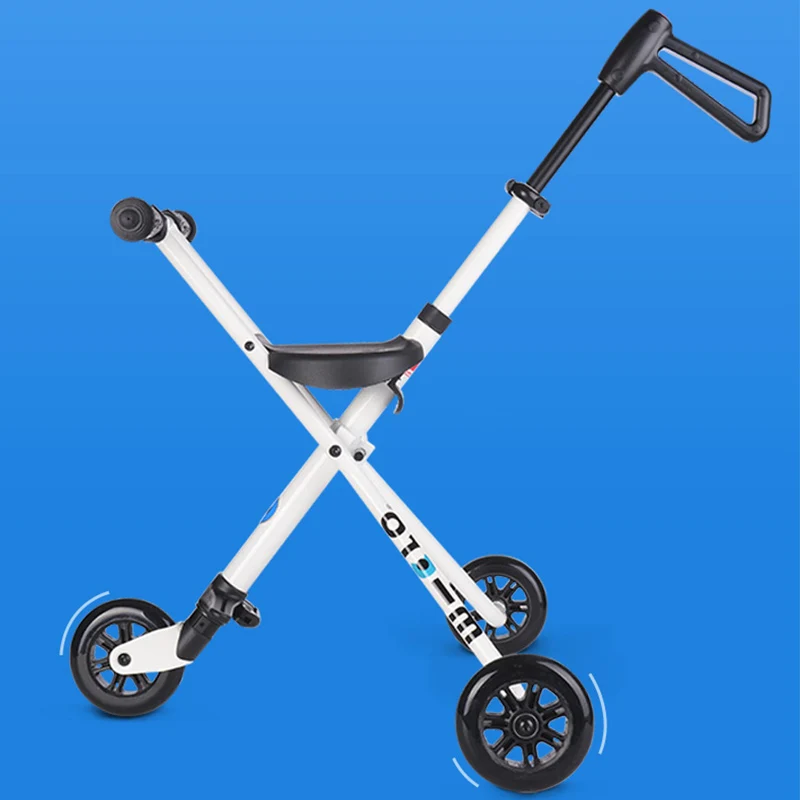 Micro Light and foldable baby stroller With brakes and seat belts M-cro Three-wheeled baby stroller