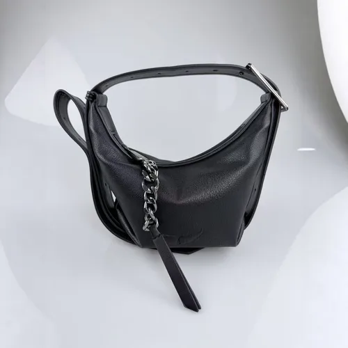 Imagen 2 del producto Bolso de cadena con remaches para mujer, estilo atrevido, con asa superior, bandolera y de mano, estilo punk rock con tachuelas, para citas nocturnas y estilo urbano