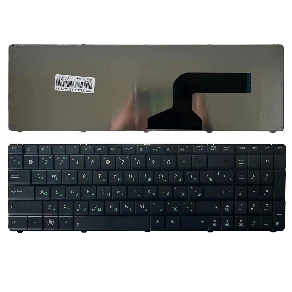 New Russian Keyboard For Asus N53 X53 X54H k53 A53 N60 N61 N71 N73S N73J P52 P52F P53S X53S A52J X55V X54HR X54HY N53T RU Black