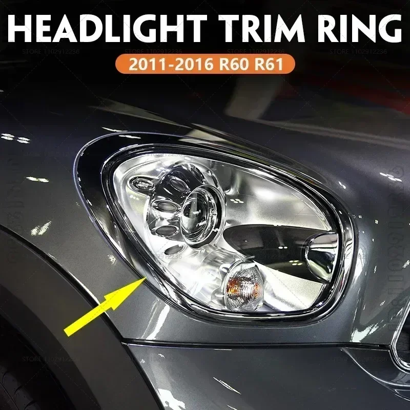 for 2011-2016 R60 R61 BMW MINI Cooper Countryman Paceman Headlight Trim Ring Bezel 51139801573/574, 51139813823/824