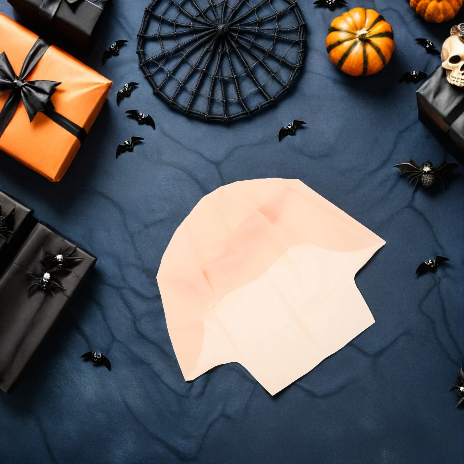 ชุดหมวกหัวล้านสีน้ำตาล 3 ชิ้น ทำจากยางลาเท็กซ์ สมจริง สำหรับแต่งกายเป็นชายชราในวันฮาโลวีน อุปกรณ์เสริมคอสเพลย์สำหรับผู้ใหญ่ ชุดหมวกหัวล้านสีกากี