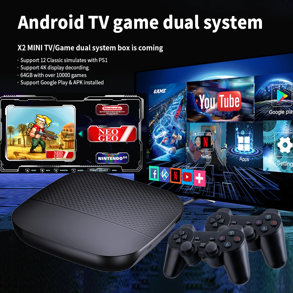 video game console wireless HD 4K TV handheld box protectors retro classic game console 500 games