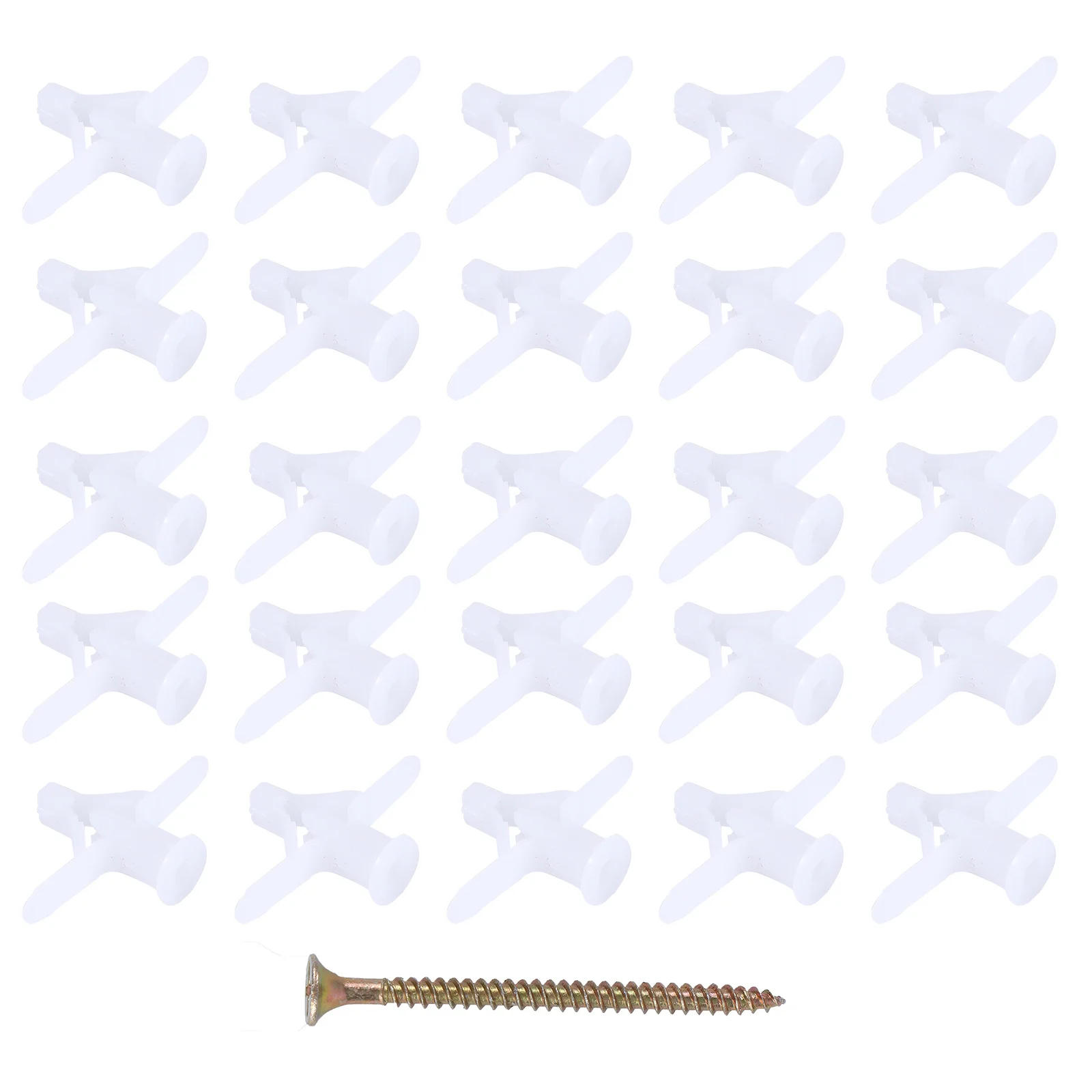 

100pcs Aircraft Expansion Screws Heavy Duty Wall Anchors For Plasterboard Drywall Fixings Plastic Expansion Anchor Hardware