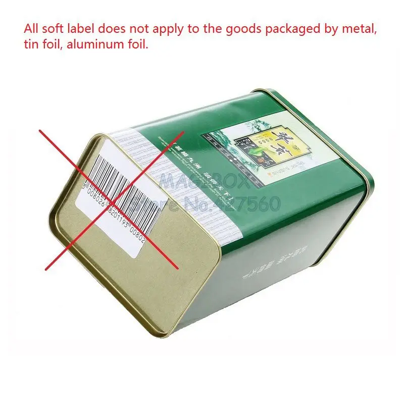 1000pcs/roll  8.2MHz RF Soft Label Security Anti-theft Tags RF Barcode Stickers ,EAS system