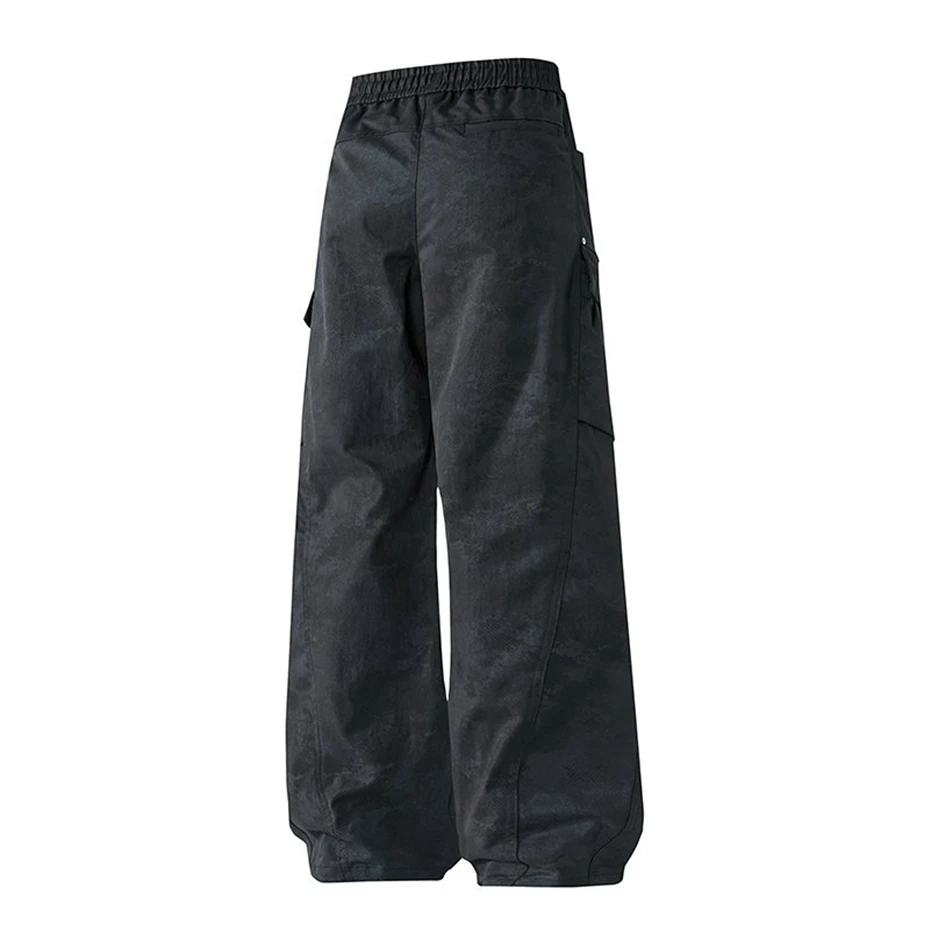 Camouflage Cago Pants Men Stretch Waist Camp Pants Fashion Casual Outdoor Straight Pants Male