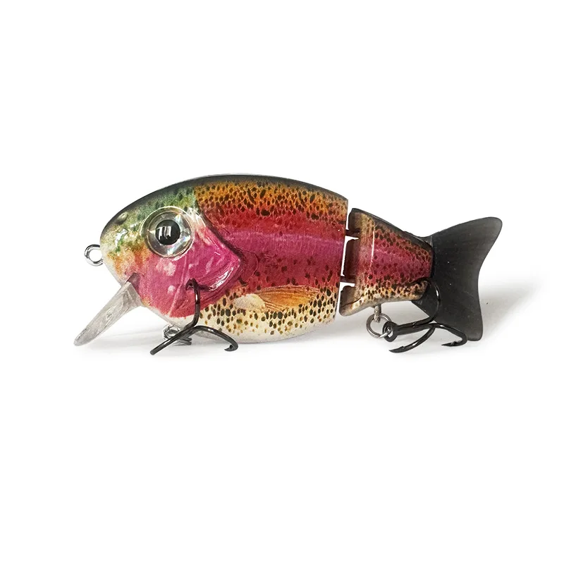 

1pcs 7.5cm/22.5g Multi 2Jointed Fishing Lures Jointed Swimbait - Realistic Soft Tail Lure for Bass Saltwater Freshwater Fishing