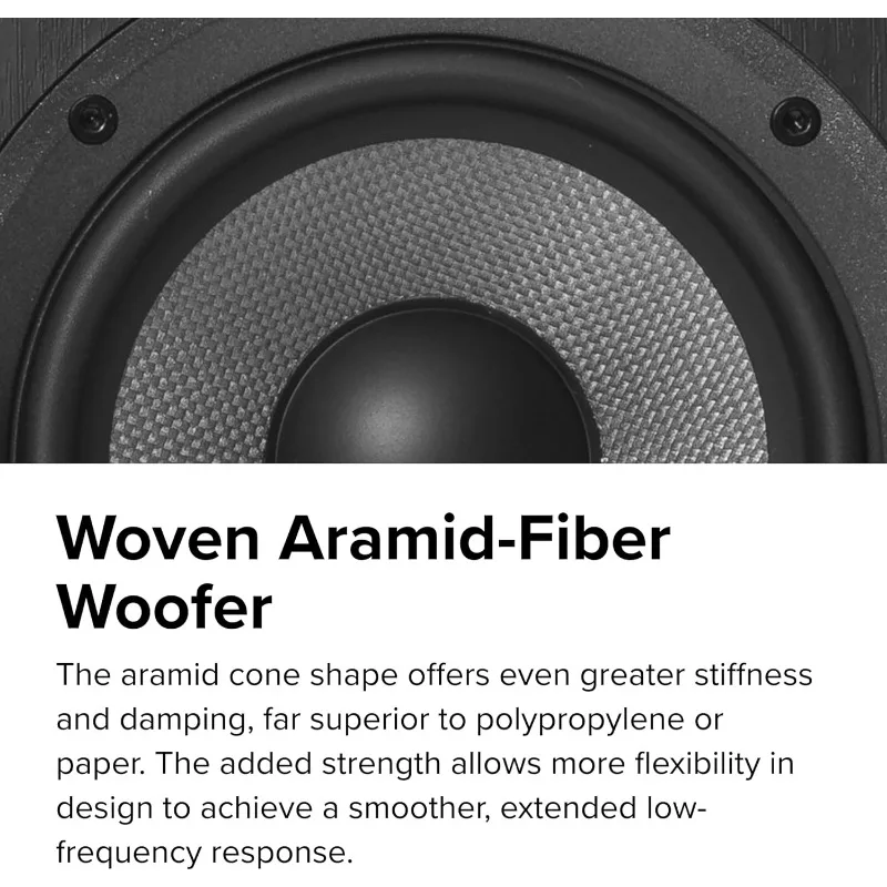 Debut 2.0 C6.2 Center Channel Speaker, Black - 1” Cloth Dome Tweeter & Dual 6.5” Aramid Fiber Woofers