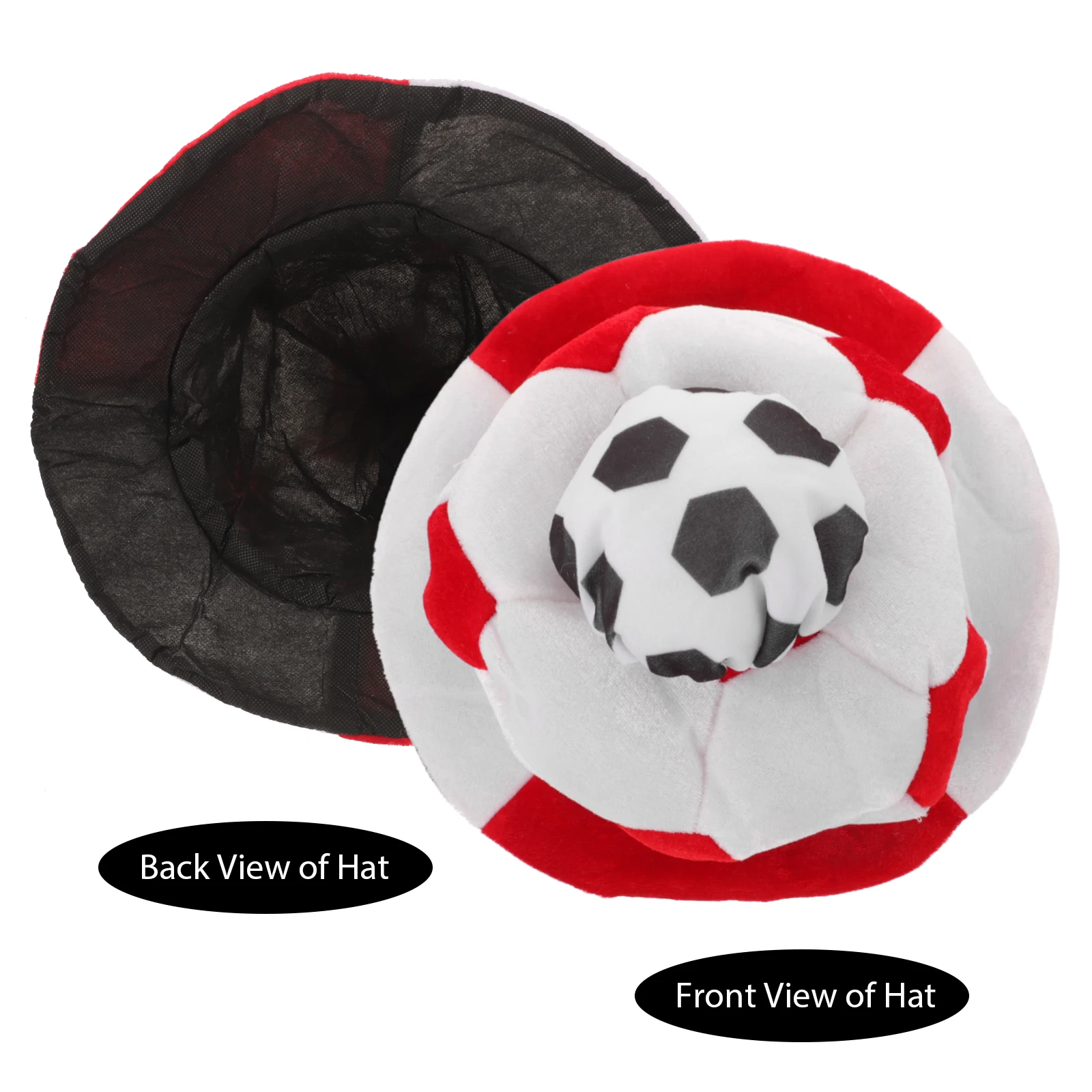 

Football Cap Hat Decor Party Hats Fans Round Competition Headdress Prop Game Caps Felt Costume Cheering Decoration