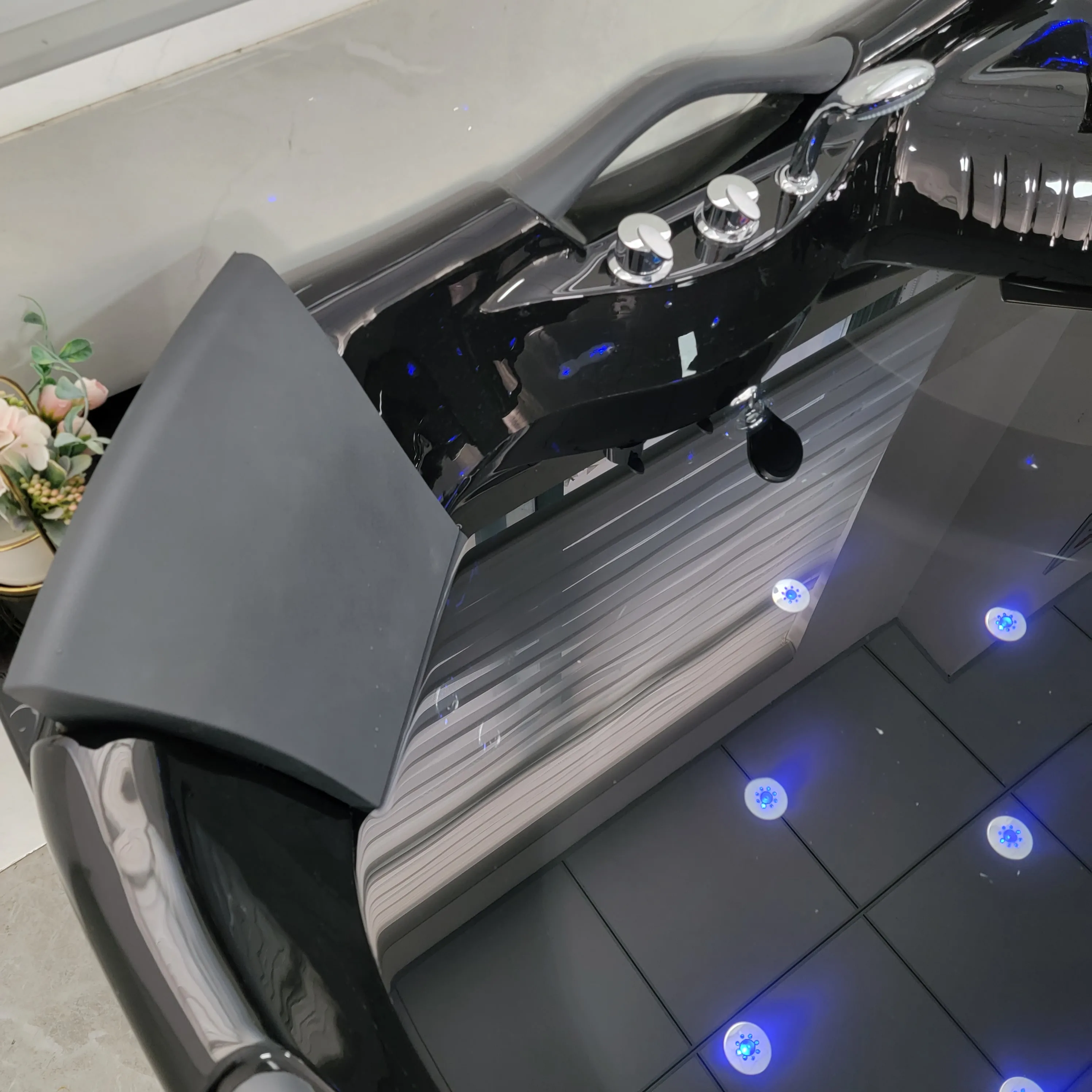 أحواض استحمام للتدليك من الأكريليك الأسود، أحواض استحمام ودوامات، حوض استحمام للتدليك الزاوية، حوض استحمام ساخن للتغطيب #4